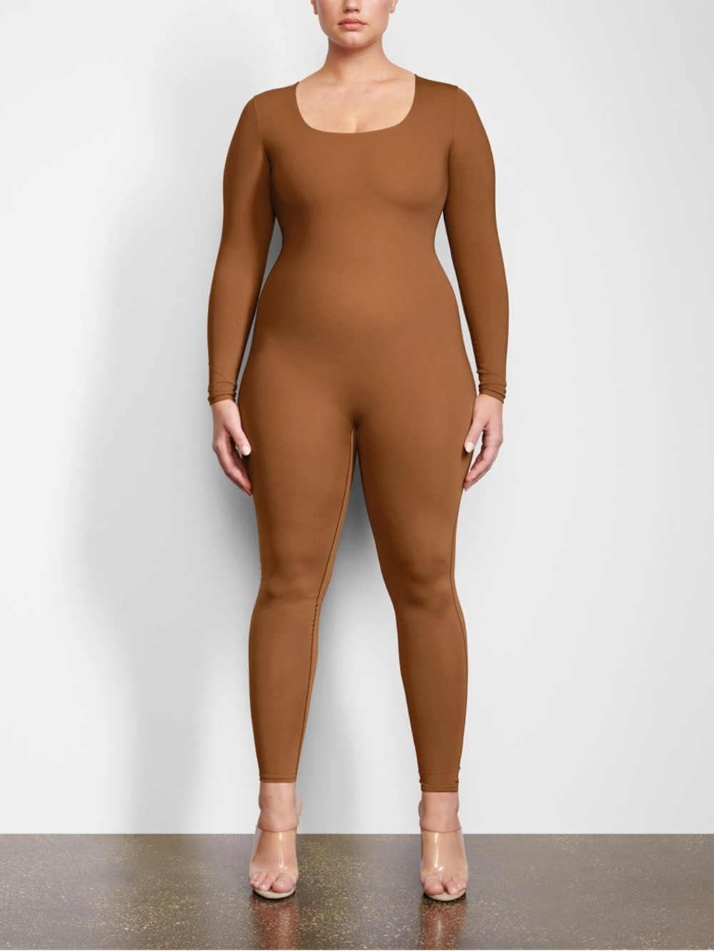 SKIMS All-In-One Scoop Neck Long Sleeve Onesie